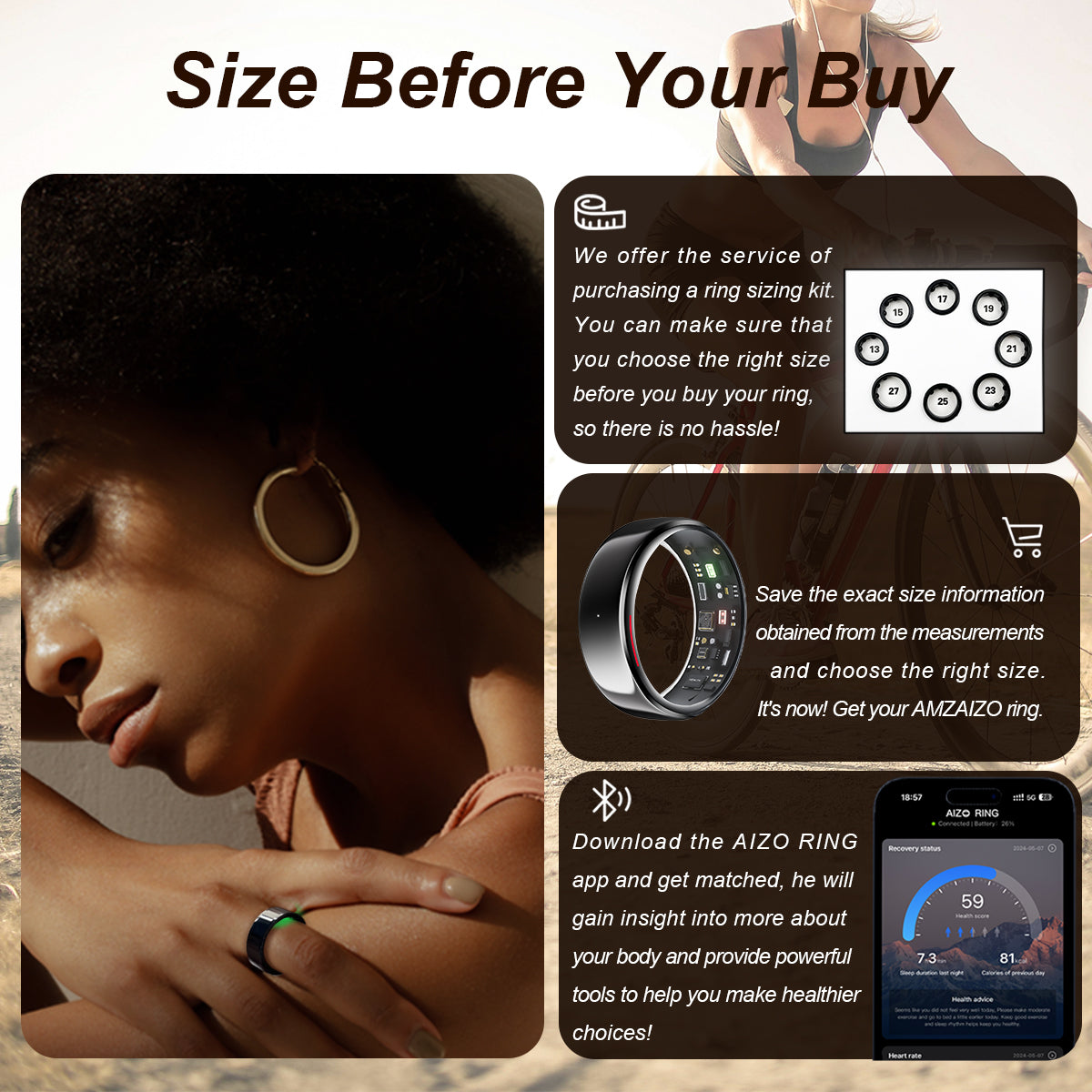 Smart Ring Health Fitness Tracker